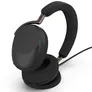 Jabra Evolve3 85 UC Schwarz Kabelloses Bluetooth-Headset inkl. USB-C Dongle und kabellosem Ladepad, ANC (Aktive Geräuchunterdrückung)