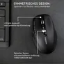 Cherry MW 2310 2.0 Schwarz – Kabellose Desktop-Maus, 2400 DPI, 2.4 Ghz USB-A Empfänger, 2x AA Batterie