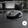 Cherry MW 2310 2.0 Schwarz – Kabellose Desktop-Maus, 2400 DPI, 2.4 Ghz USB-A Empfänger, 2x AA Batterie