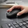 Cherry MW 2310 2.0 Schwarz – Kabellose Desktop-Maus, 2400 DPI, 2.4 Ghz USB-A Empfänger, 2x AA Batterie