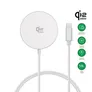 4smarts Kabelloses Ladegerät Qi2/ MagSafe-kompat 25W,1,5m weiß