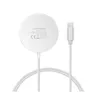 4smarts Kabelloses Ladegerät Qi2/ MagSafe-kompat 25W,1,5m weiß inkl. 30W Netzteil