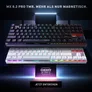 Cherry XTRFY MX 8.2 Pro TMR Weiß Gaming Tastatur, kabellos, TKL, Hot-Swap, MK CRYSTAL MAGNETIC-Switches, RGB, 2.4 Ghz, Bluetooth