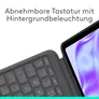 Logitech Combo Touch Grafit Tastatur-Case für iPad Pro 13 Zoll (M4/M5), Englisch US-international (QWERTY)