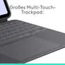 Logitech Combo Touch Grafit Tastatur-Case für iPad Pro 13 Zoll (M4/M5), Englisch US-international (QWERTY)