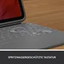 Logitech Rugged Folio Grafit Tastatur-Case für iPad 10,9 Zoll (10. Generation und A16), Versiegelte Tastatur für vielfältigen Rundumschutz