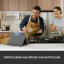 Logitech Rugged Folio Grafit Tastatur-Case für iPad 10,9 Zoll (10. Generation und A16), Versiegelte Tastatur für vielfältigen Rundumschutz