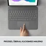 Logitech Combo Touch Tastatur-Case Dunkelgrau für iPad 12,9 Zoll (5./6. Generation), Hintergrundbeleuchtete Tastatur und präzises Trackpad