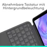 Logitech Combo Touch Tastatur-Case Dunkelgrau für iPad Pro 11 Zoll (1./2./3./4. Generation), Hintergrundbeleuchtete Tastatur und präzises Trackpad