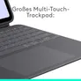 Logitech Combo Touch Tastatur-Case Grafit für iPad Pro 13 Zoll (M4/M5), Hintergrundbeleuchtete Tastatur und präzises Trackpad