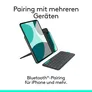 Logitech Flip Folio Tastatur-Case Grafit für iPad Air 11 Zoll (M2/M3/5.Gen), iPad Pro 11 Zoll (M4/M5)