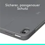 Logitech Combo Touch Tastatur-Case Grau für iPad Air 11 Zoll (M2/M3/M4), iPad Air 10,9 Zoll (5. Generation), Hintergrundbeleuchtete Tastatur und präzises Trackpad