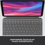 Logitech Combo Touch Tastatur-Case Grau für iPad 10,9 Zoll (2022), iPad 11 Zoll (10. Generation und A16), Hintergrundbeleuchtete Tastatur und präzises Trackpad