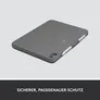 Logitech Combo Touch Tastatur-Case Grau für iPad 10,9 Zoll (2022), iPad 11 Zoll (10. Generation und A16), Hintergrundbeleuchtete Tastatur und präzises Trackpad
