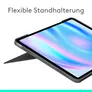 Logitech Combo Touch Tastatur-Case Grau für iPad Air 13 Zoll (M2/M3/M4), Hintergrundbeleuchtete Tastatur und präzises Trackpad