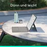 Logitech Combo Touch Tastatur-Case Grau für iPad Air 13 Zoll (M2/M3/M4), Hintergrundbeleuchtete Tastatur und präzises Trackpad