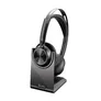 Poly Voyager Focus 2 UC Schwarz Kabelloses Bluetooth-Headset, USB-C/A, BT700 USB-C Dongle, ANC, inkl. Ladestation, Zoom zertifiziert