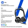 Poly Voyager Focus 2 UC Schwarz Kabelloses Bluetooth-Headset, USB-C/A, BT700 USB-C Dongle, ANC, inkl. Ladestation, Zoom zertifiziert