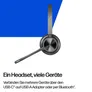 Poly Voyager 4320-M UC Schwarz Kabelloses Bluetooth-Headset, USB-C, BT700 USB-C Dongle, inkl. Ladestation