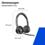 Poly Voyager 4320-M UC Schwarz Kabelloses Bluetooth-Headset, BT700 USB-C Dongle