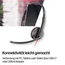 Poly Blackwire 3220 Schwarz Kabelgebundenes Stereo-Headset, USB-C/A, unterstützt Poly Lens