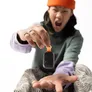 Skullcandy Dime 3 True Wireless drahtlose Kopfhörer, schwarz/orange Bluetooth In-Ear