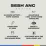 Skullcandy Sesh ANC Active True Wireless drahtlose Kopfhörer, schwarz Bluetooth In-Ear