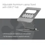 Club 3D CSV-2554 Laptop-Ständer aus Aluminium mit Hub 100W 360°