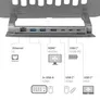 Club 3D CSV-2554 Laptop-Ständer aus Aluminium mit Hub 100W 360°