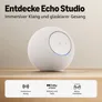 Amazon Echo Studio (2025) – Smarter WLAN- und Bluetooth-Lautsprecher mit Dolby Atmos, 3D-Audio; Weiß