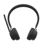 Lenovo VoIP-Headset Schwarz, kabellos, USB-A Empfänger, Bluetooth, Microsoft Teams zertifiziert (kommerzielles Produkt)