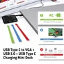 Club 3D CSV-1532 USB-C® to VGA + USB-A 5Gbps+ USB-C® Charging Mini Dock
