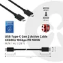 Club3D CAC-1522 USB-C® Active Kabel 4K60Hz 10Gbps PD 100W M/M 1 m