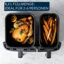 Tefal EY90JD Jamie Oliver by Tefal Dual Drawer Heißluftfritteuse, 8,3 l/2,2 kg Schubladen