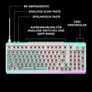 Logitech G G512 X 98 Gaming-Tastaur Weiß, Dual-Swap, RGB, kabelgebunden, 8000 Hz Abtastrate
