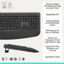 Logitech Signature Comfort Plus MK880 Grafit Maus-Tastaturkombination, kabellos, Bluetooth, Anpassbar via Logi Options+