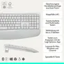 Logitech Signature Comfort Plus MK880 Weiß Maus-Tastaturkombination, kabellos, Bluetooth, Anpassbar via Logi Options+