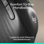 Logitech Signature Comfort Plus M850 L Grafit, kabellose Bluetooth-Maus mit Handballenkissen, Anpassbar via Logi Options+