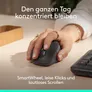 Logitech Signature Comfort Plus M850 L Grafit, kabellose Bluetooth-Maus mit Handballenkissen, Anpassbar via Logi Options+