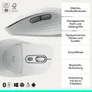 Logitech Signature Comfort Plus M850 L Weiß, kabellose Bluetooth-Maus mit Handballenkissen, Anpassbar via Logi Options+
