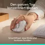 Logitech Signature Comfort Plus M850 L Weiß, kabellose Bluetooth-Maus mit Handballenkissen, Anpassbar via Logi Options+