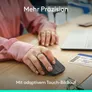 Logitech Mobi Fold Grafit Bluetooth-Maus, kabellos, faltbar, USB-C, Anpassbar via Logitech Options+