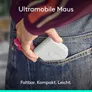 Logitech Mobi Fold Weiß Bluetooth-Maus, kabellos, faltbar, USB-C, Anpassbar via Logitech Options+