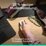 Logitech Mobi Fold Weiß Bluetooth-Maus, kabellos, faltbar, USB-C, Anpassbar via Logitech Options+