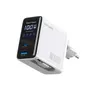 4smarts GaN Flex Screen AI 100W Ladegerät  2 USB-C+1 USB-A weiß