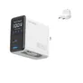 4smarts GaN Flex Screen AI 100W Ladegerät  2 USB-C+1 USB-A weiß