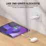 4smarts Netzladegerät PDPlug Slim Dual 30W GaN 2C weiß