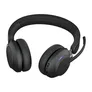 Jabra Evolve2 65 MS Stereo-Headset Schwarz, kabellos, Bluetooth, Link 390a Adapter, inkl. Ladestation, Microsoft Teams zertifiziert