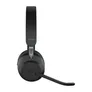 Jabra Evolve2 65 MS Stereo-Headset Schwarz, kabellos, Bluetooth, Link 390a Adapter, inkl. Ladestation, Microsoft Teams zertifiziert