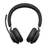 Jabra Evolve2 65 MS Stereo-Headset Schwarz, kabellos, Bluetooth, Link 390a Adapter, inkl. Ladestation, Microsoft Teams zertifiziert